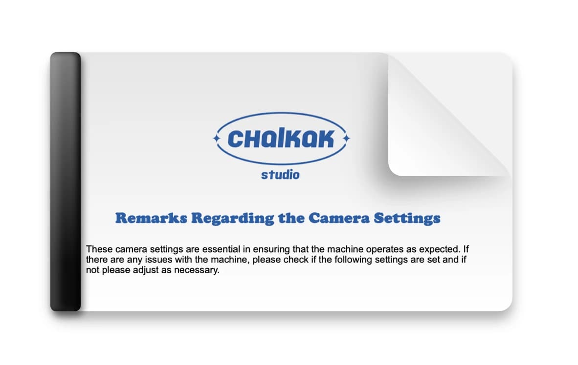 Guide: Photobooth Camera Settings