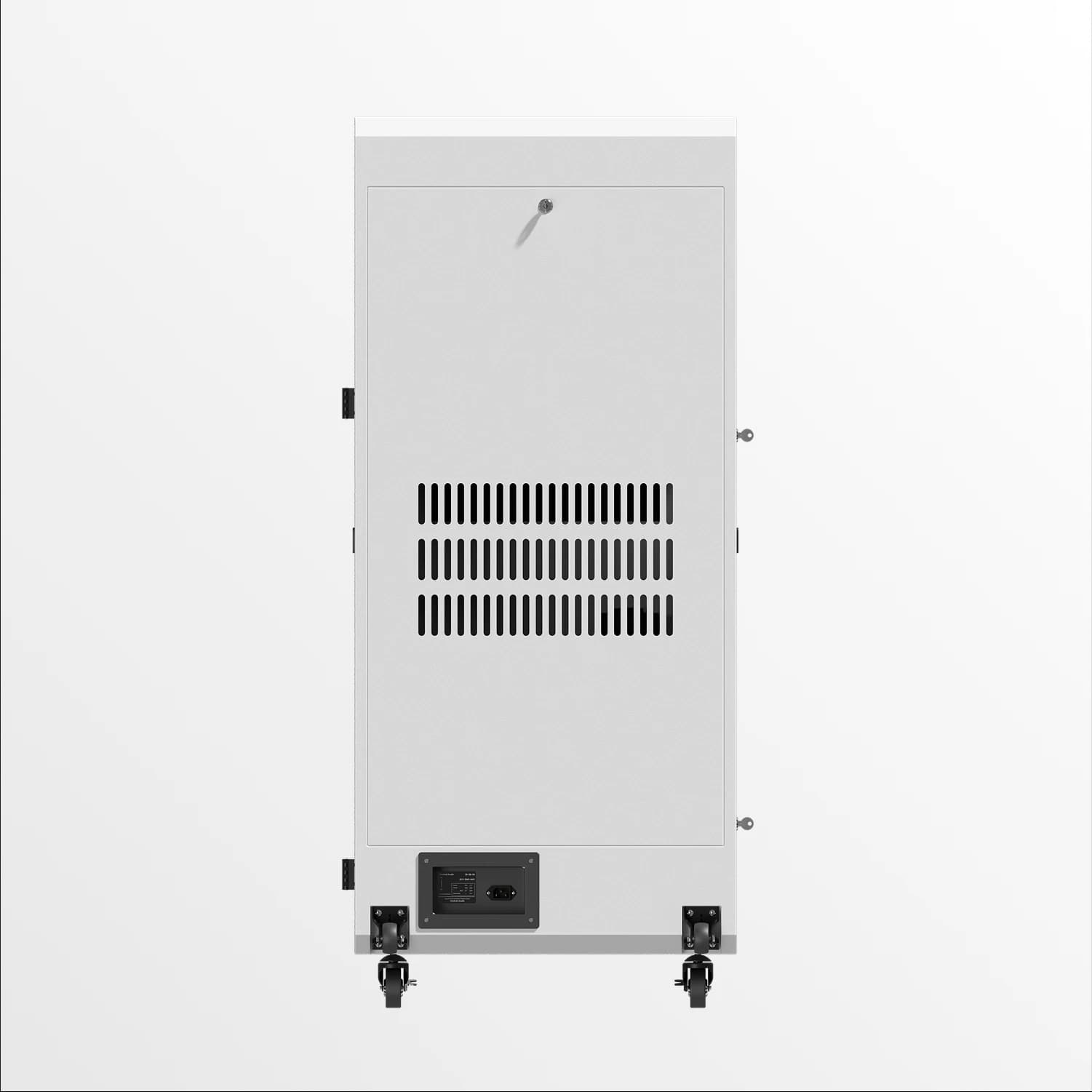 High Angle photo booth control panel back view