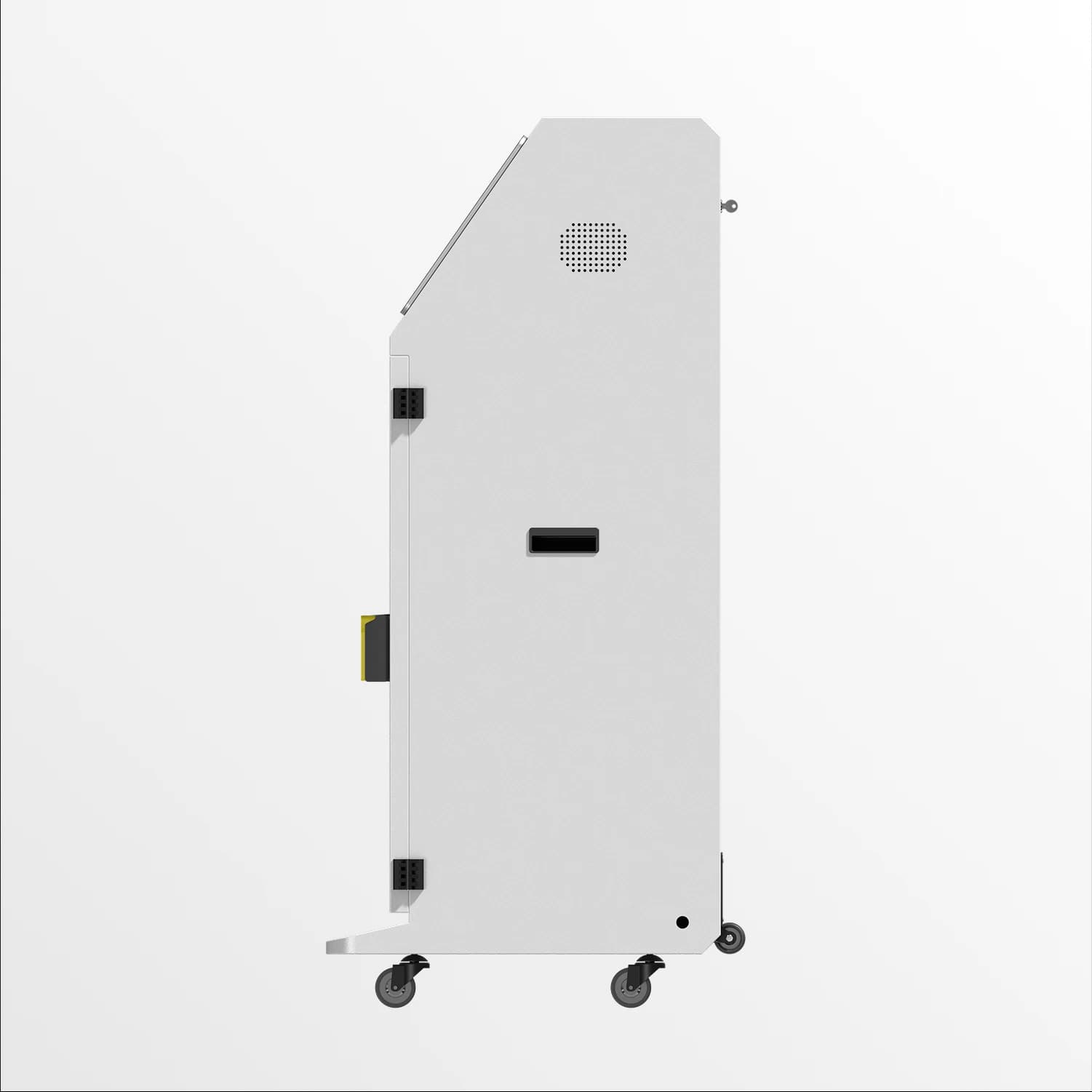 High Angle photo booth control panel side view