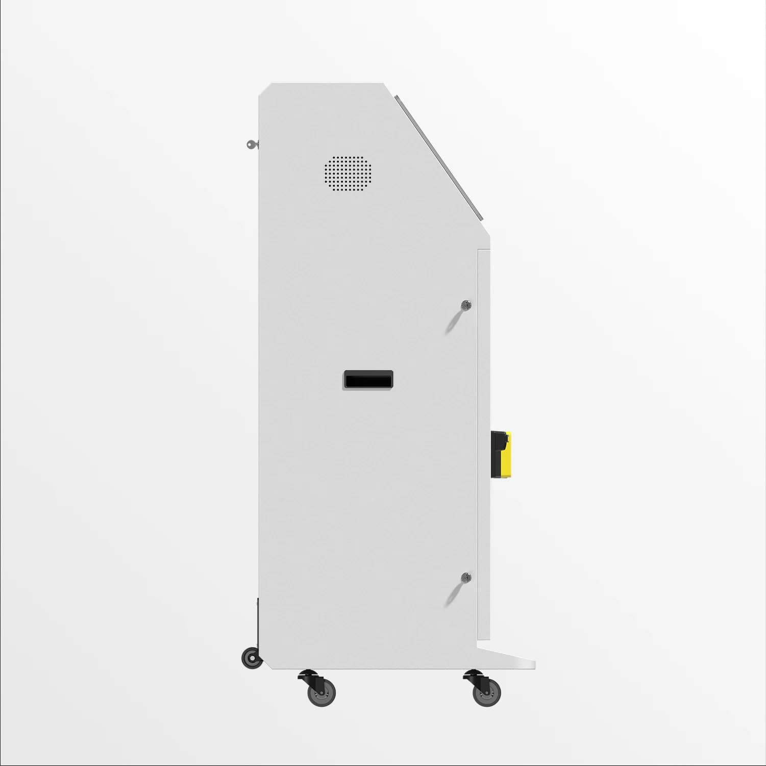 High Angle photo booth control panel side view