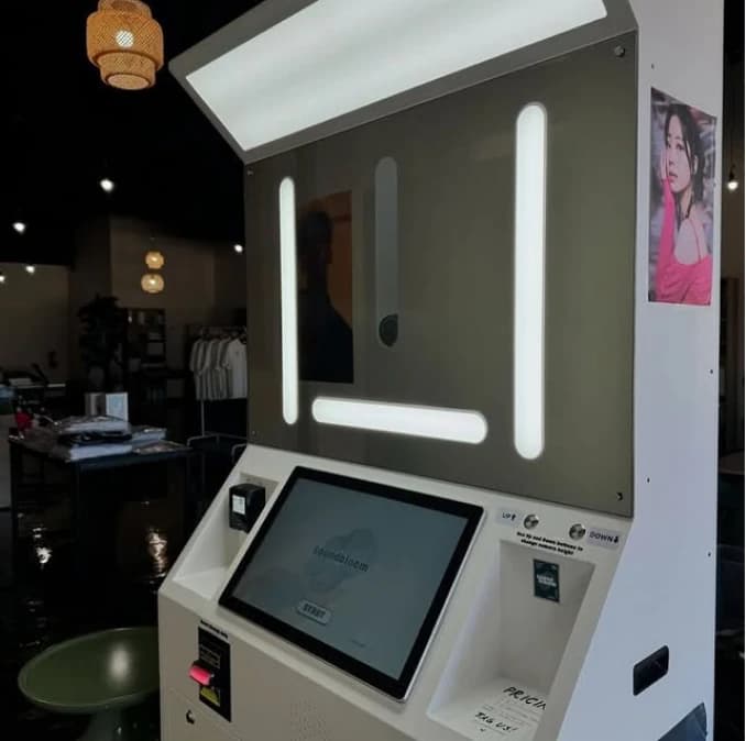 Korean style photo booth at K-pop store