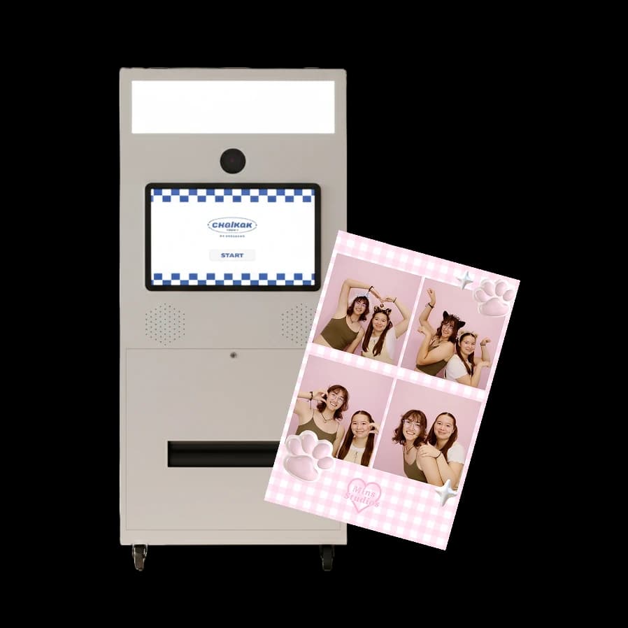 Portable photo booth and frame example