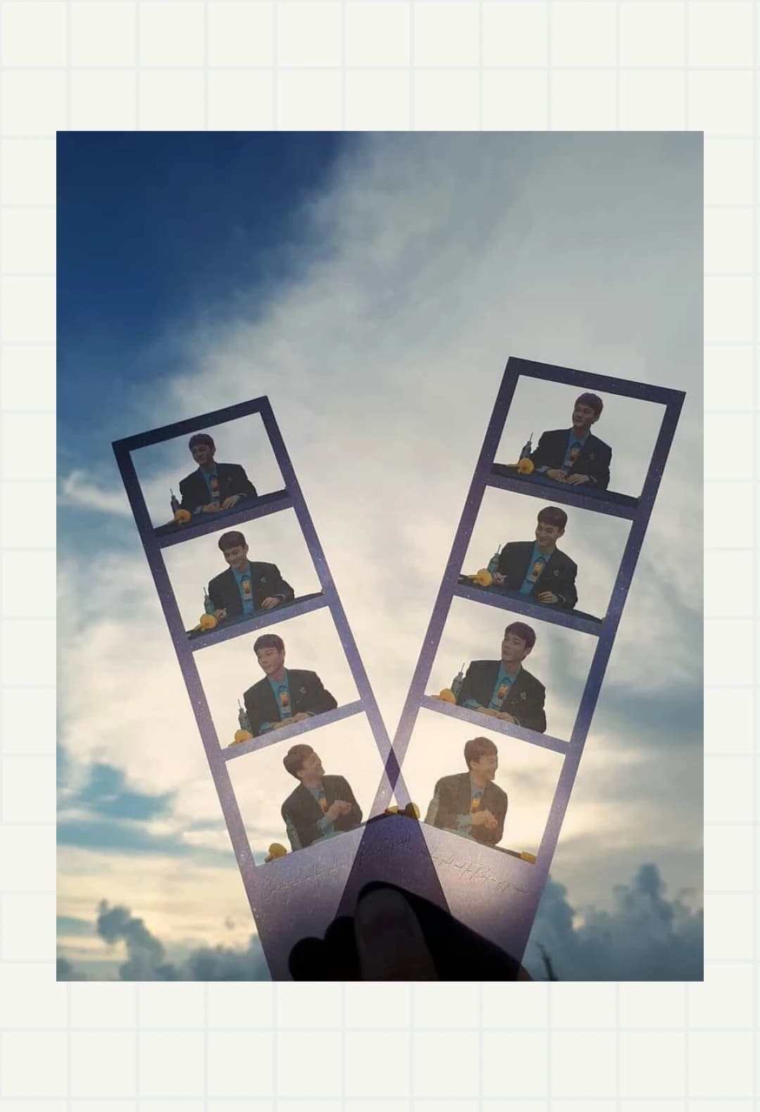 Translucent photo strip