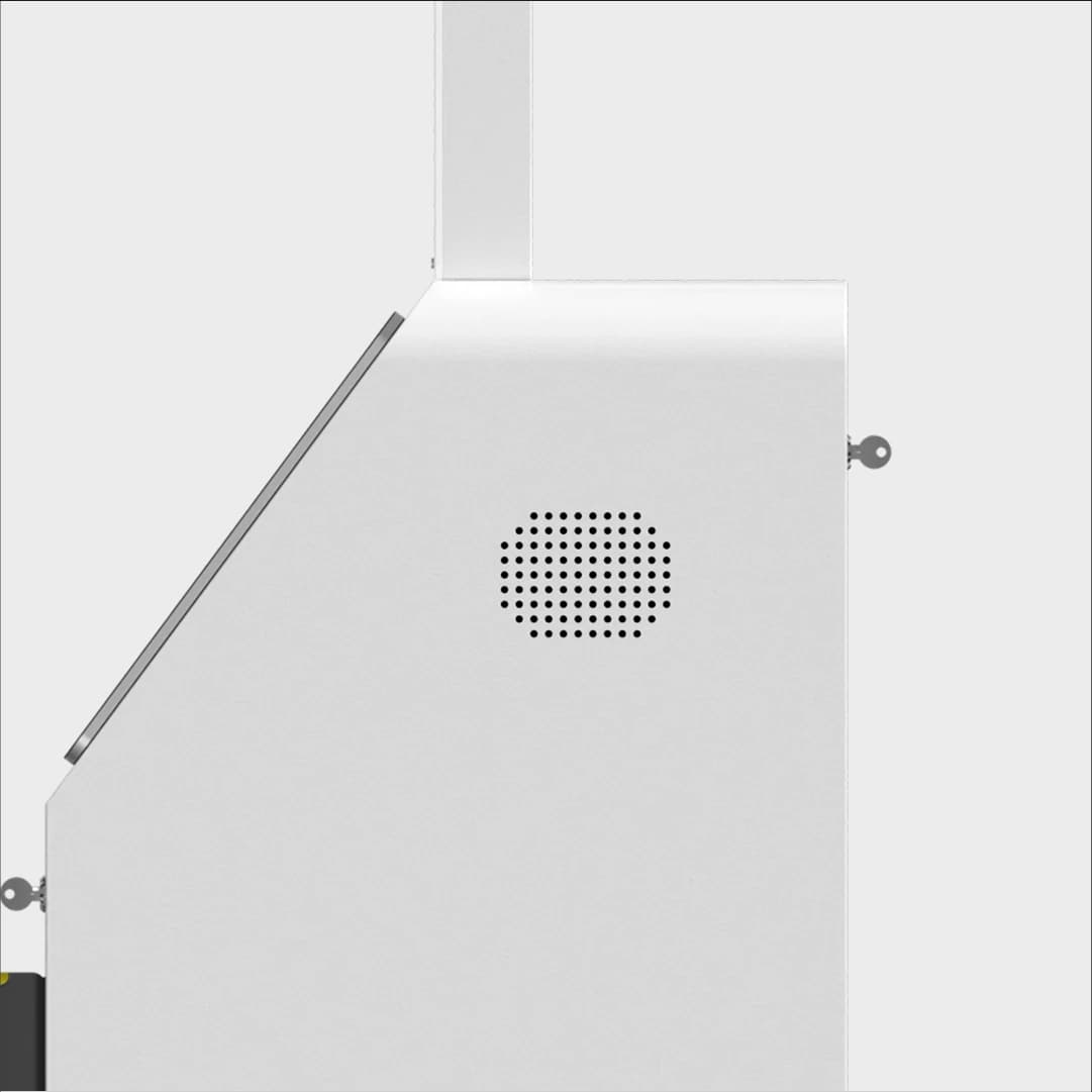 Low Angle photo booth speaker
