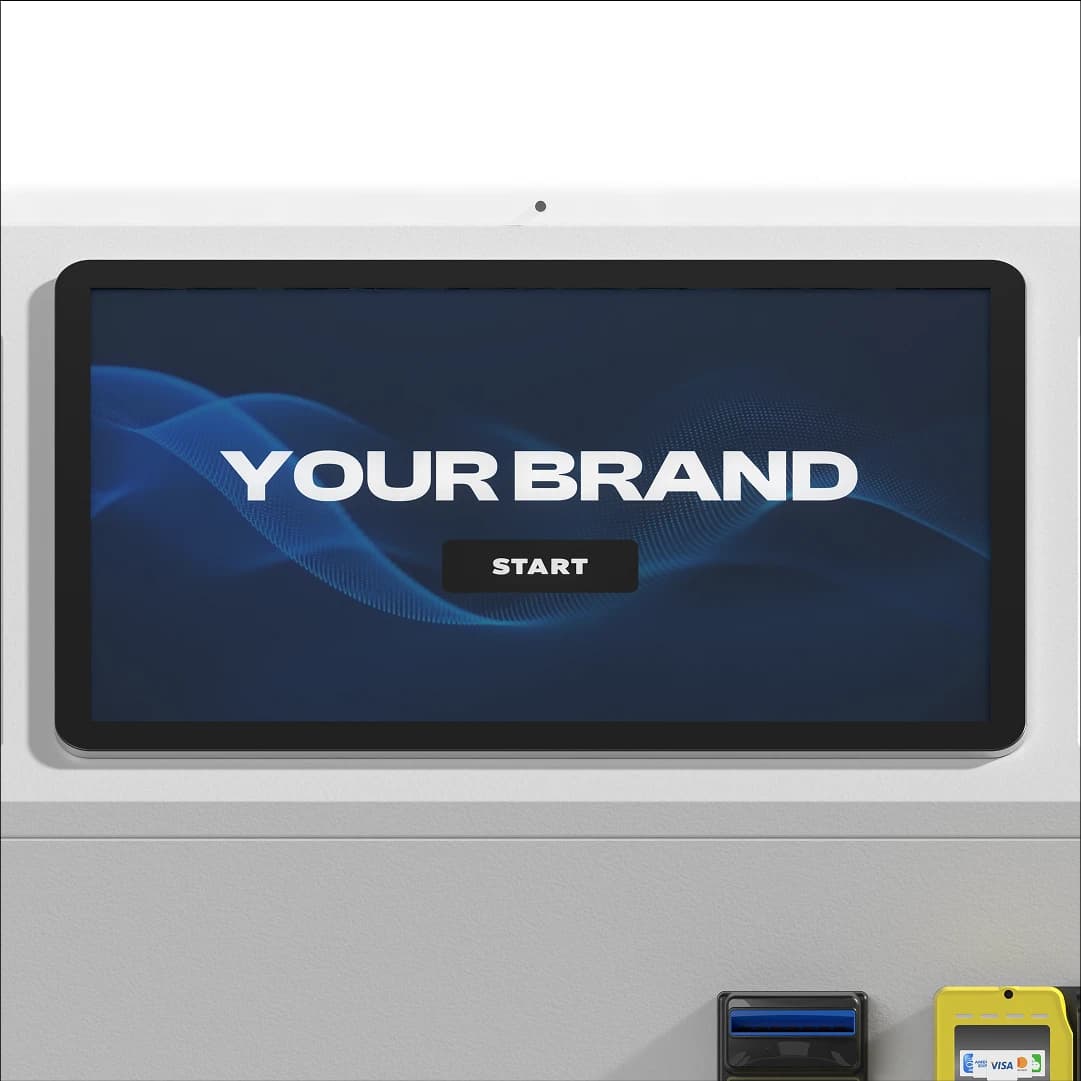 Low Angle photo booth branded user interface
