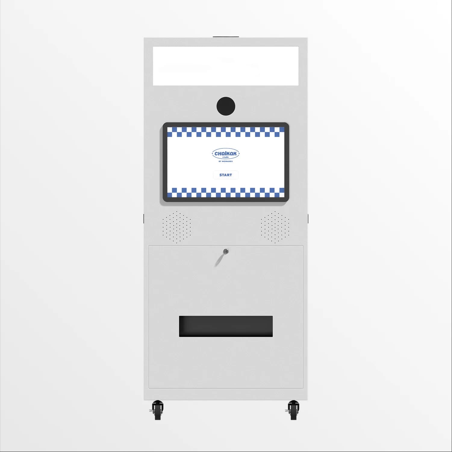 Portable photo booth front view