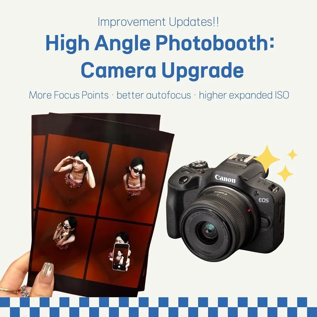 High Angle photo booth camera upgrade