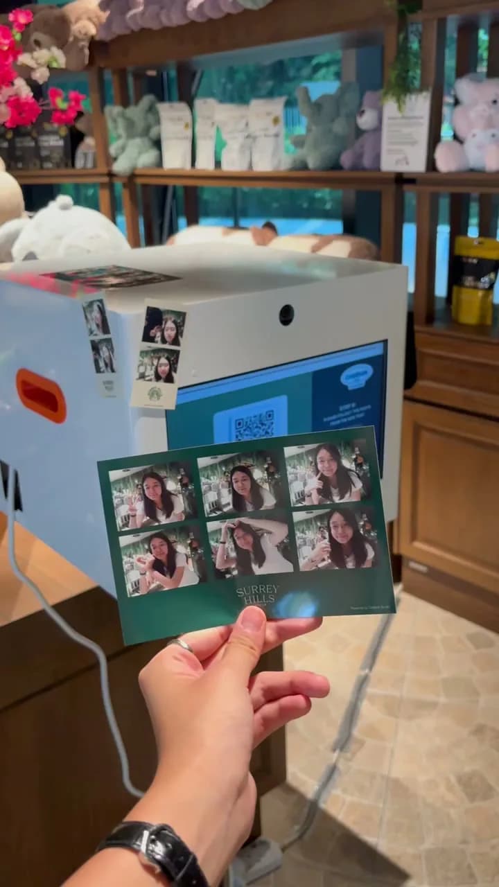 Photo strip printed by the Raon mini photo booth