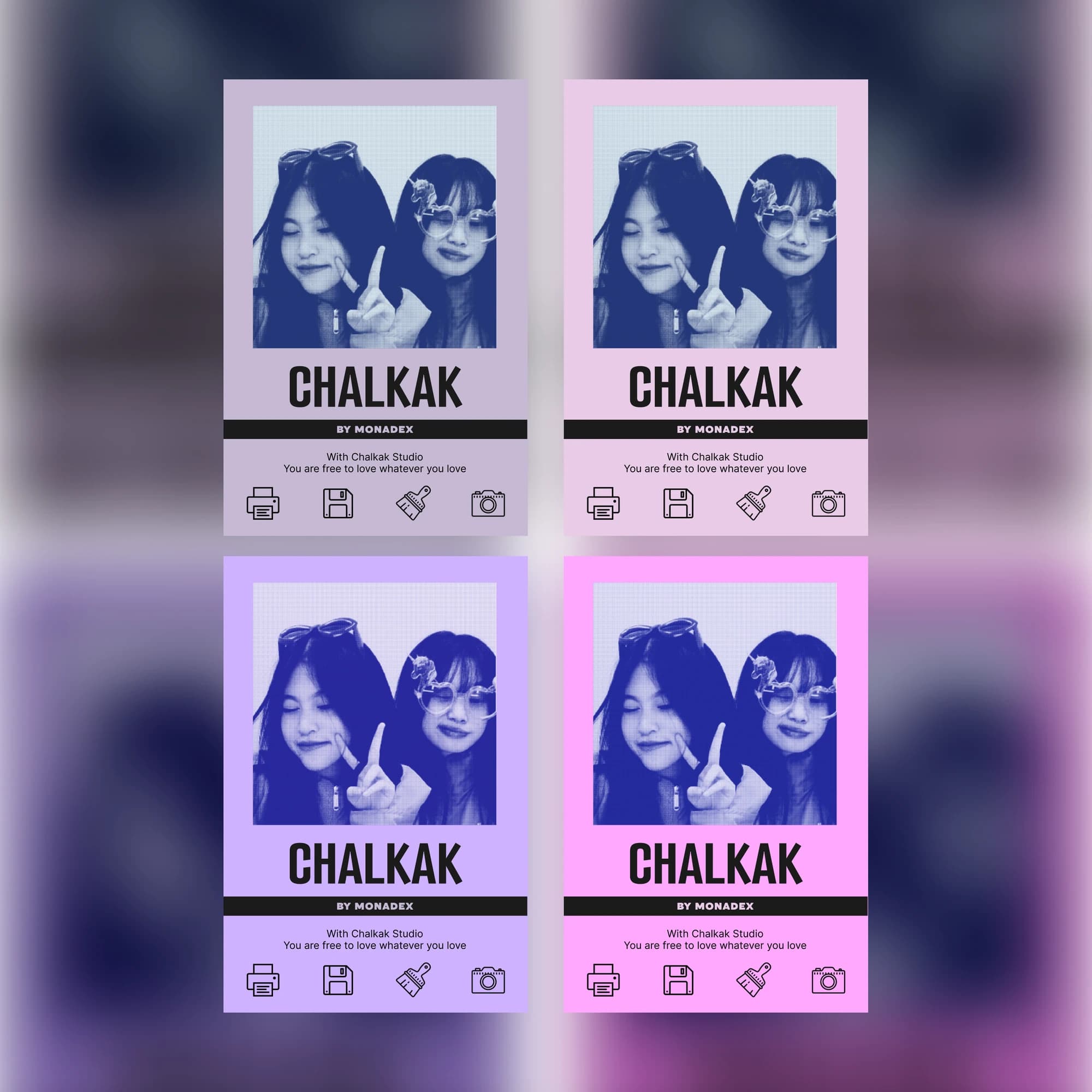 Photo booth strips cards