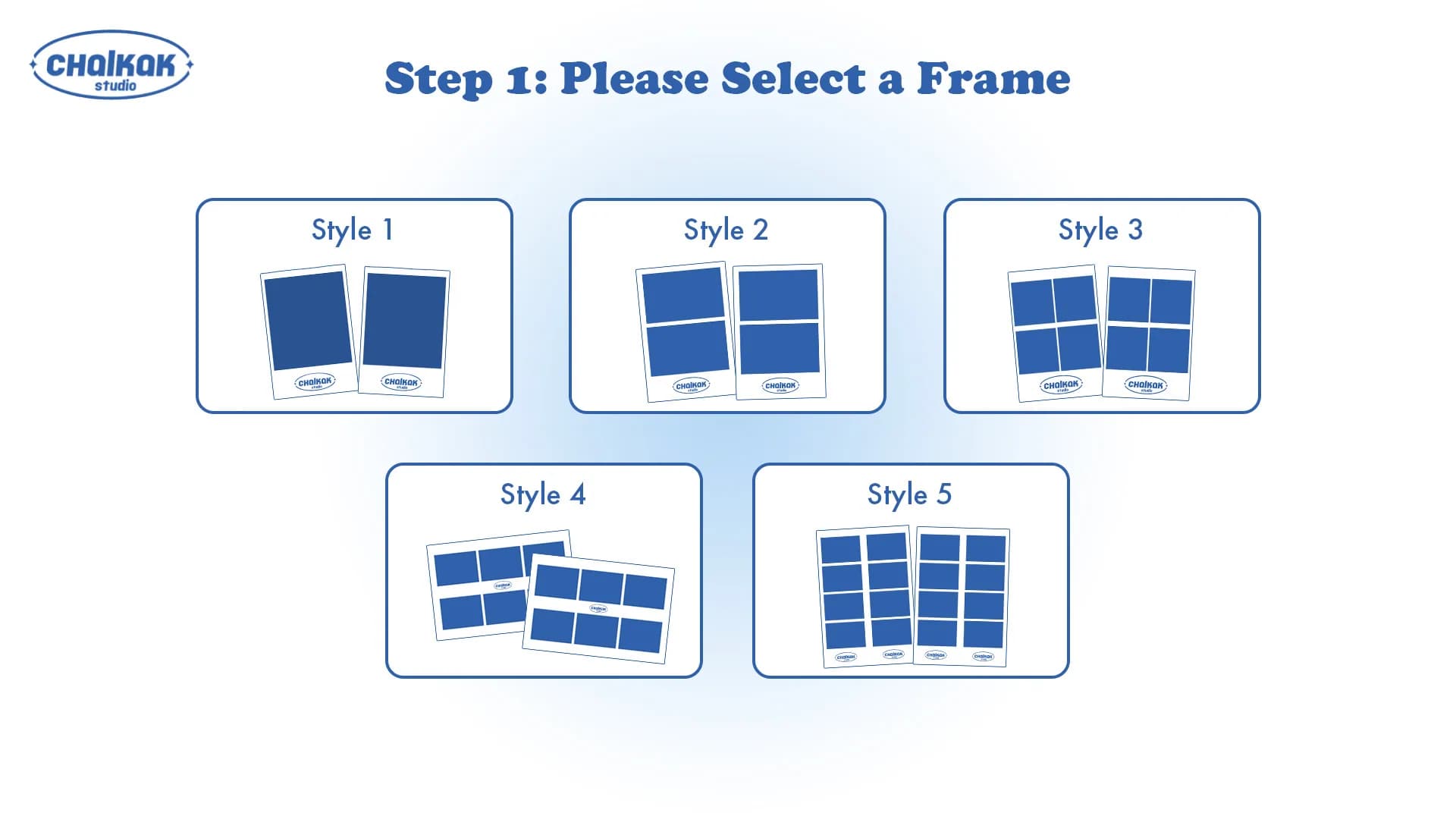 Choose frame screen