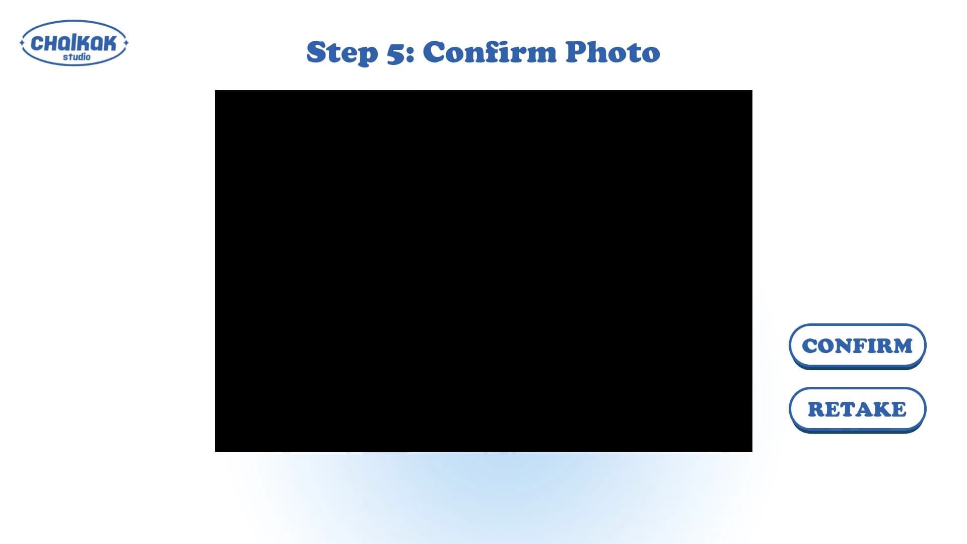 Confirm photo screen