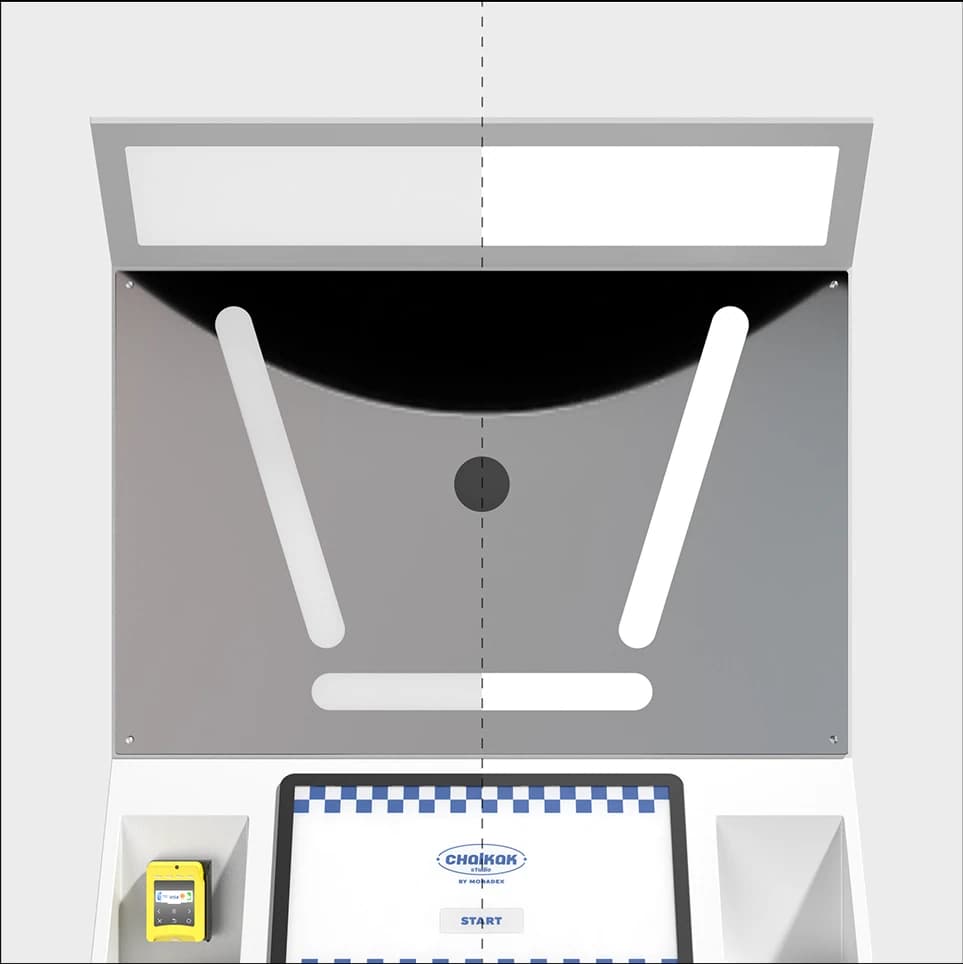 Standard Angle Photo Booth dimmable lights