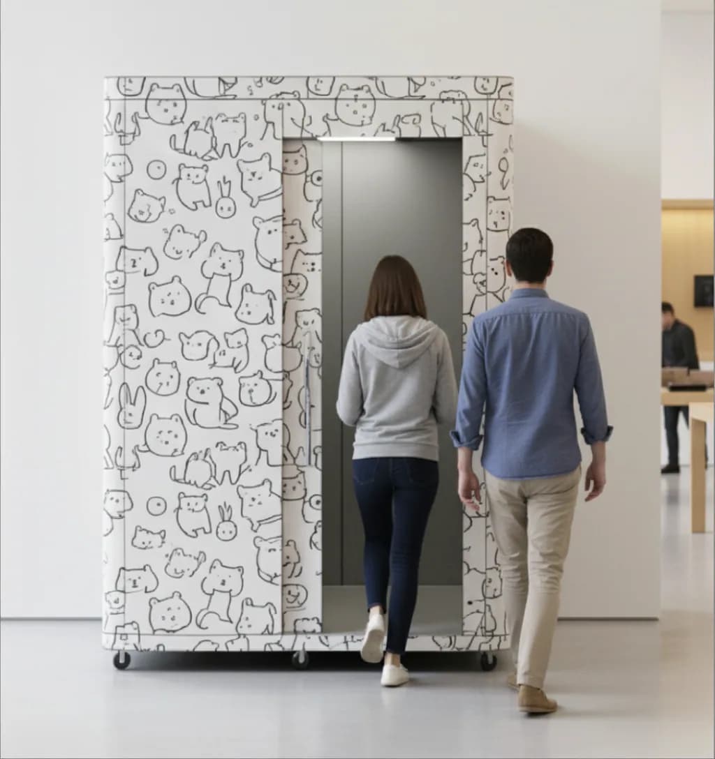 Standard Angle Photobooth with a custom booth exterior