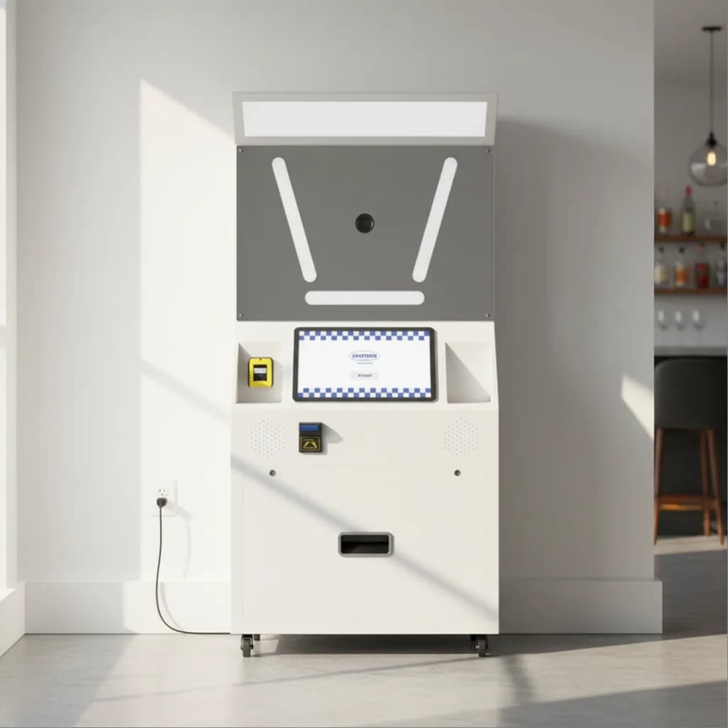 Standard Angle Photobooth placed inside a cafe