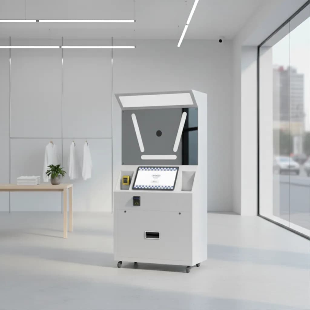 Standard Angle Photo Booth inside a retail store