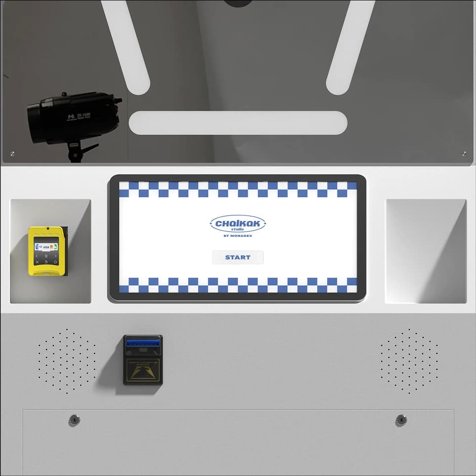 Standard Angle Photo Booth touchscreen