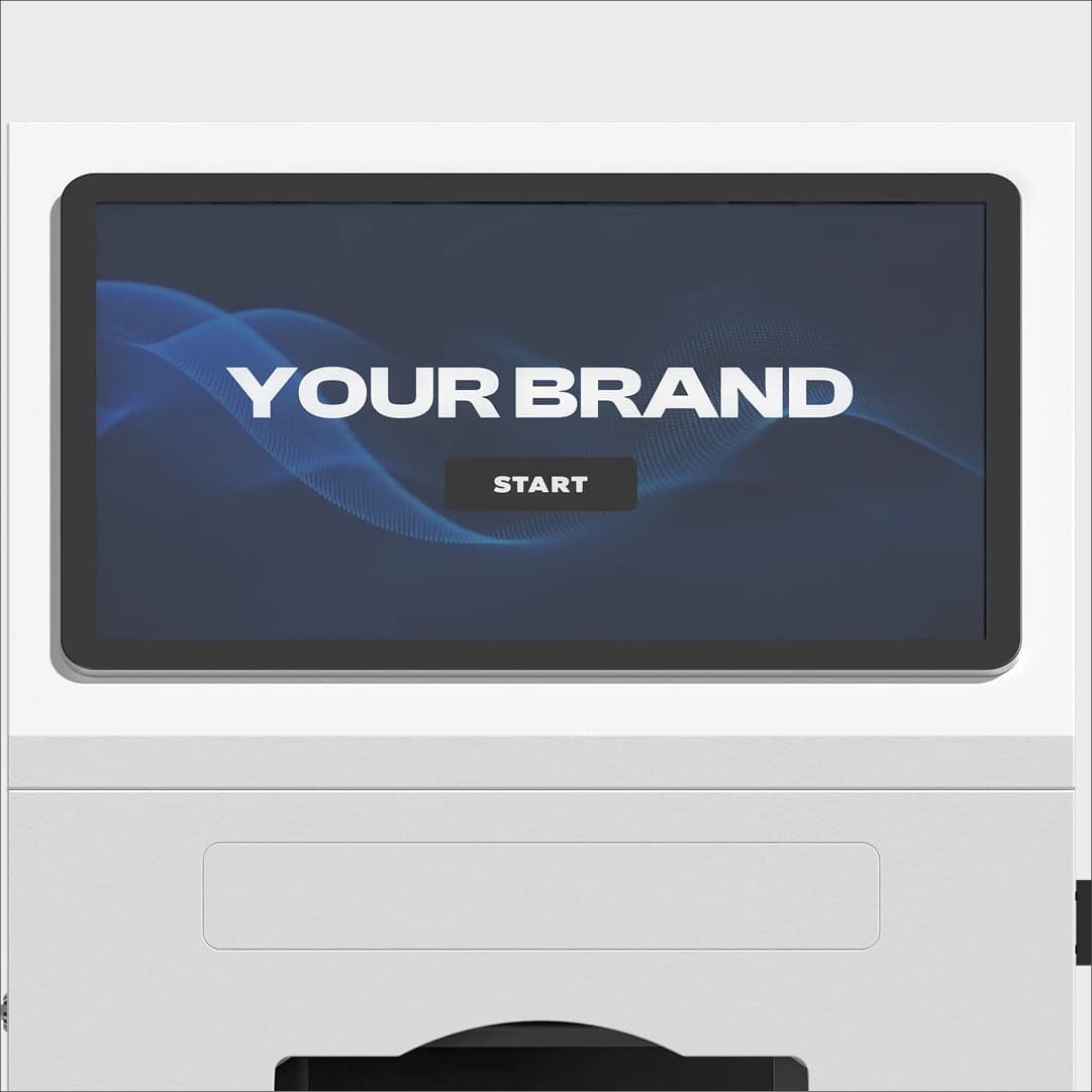 High Angle photo booth branded user interface