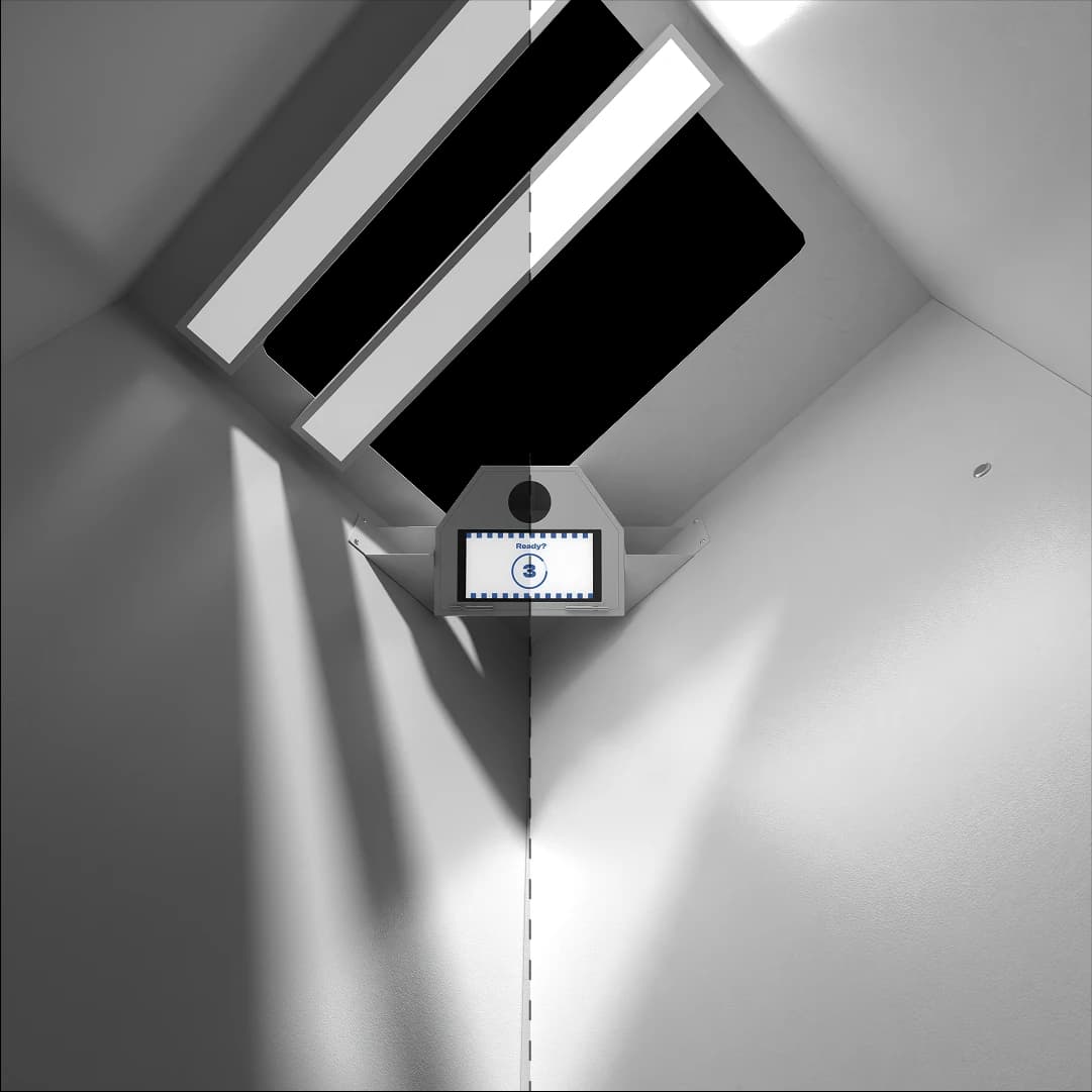 Chalkak High Angle photo booth dimmable lights