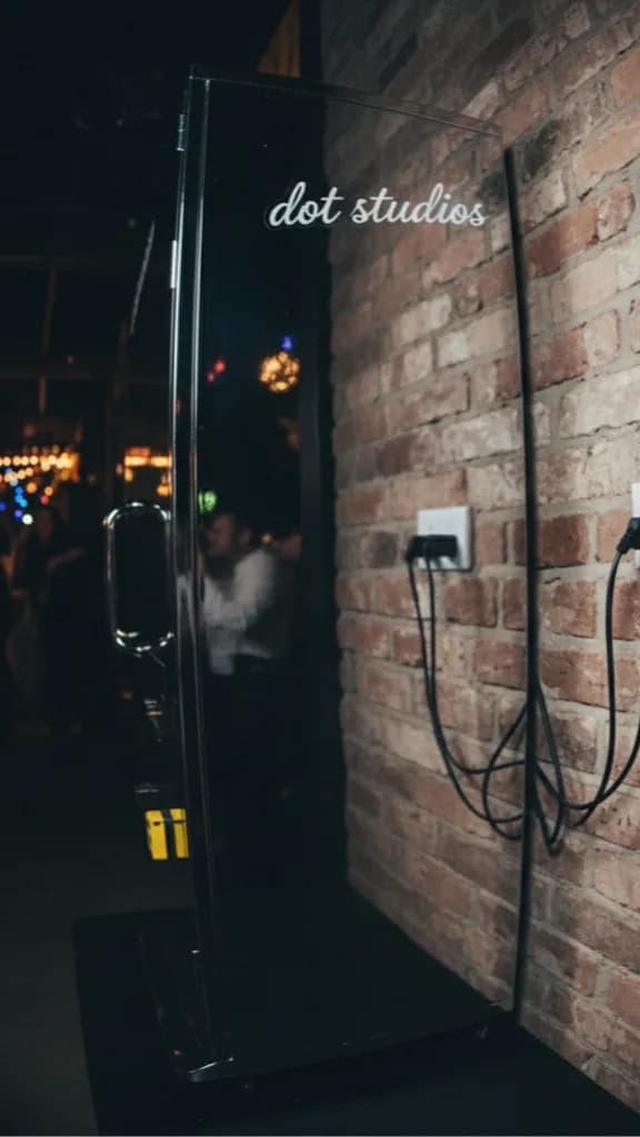 High Angle photo booth in a club