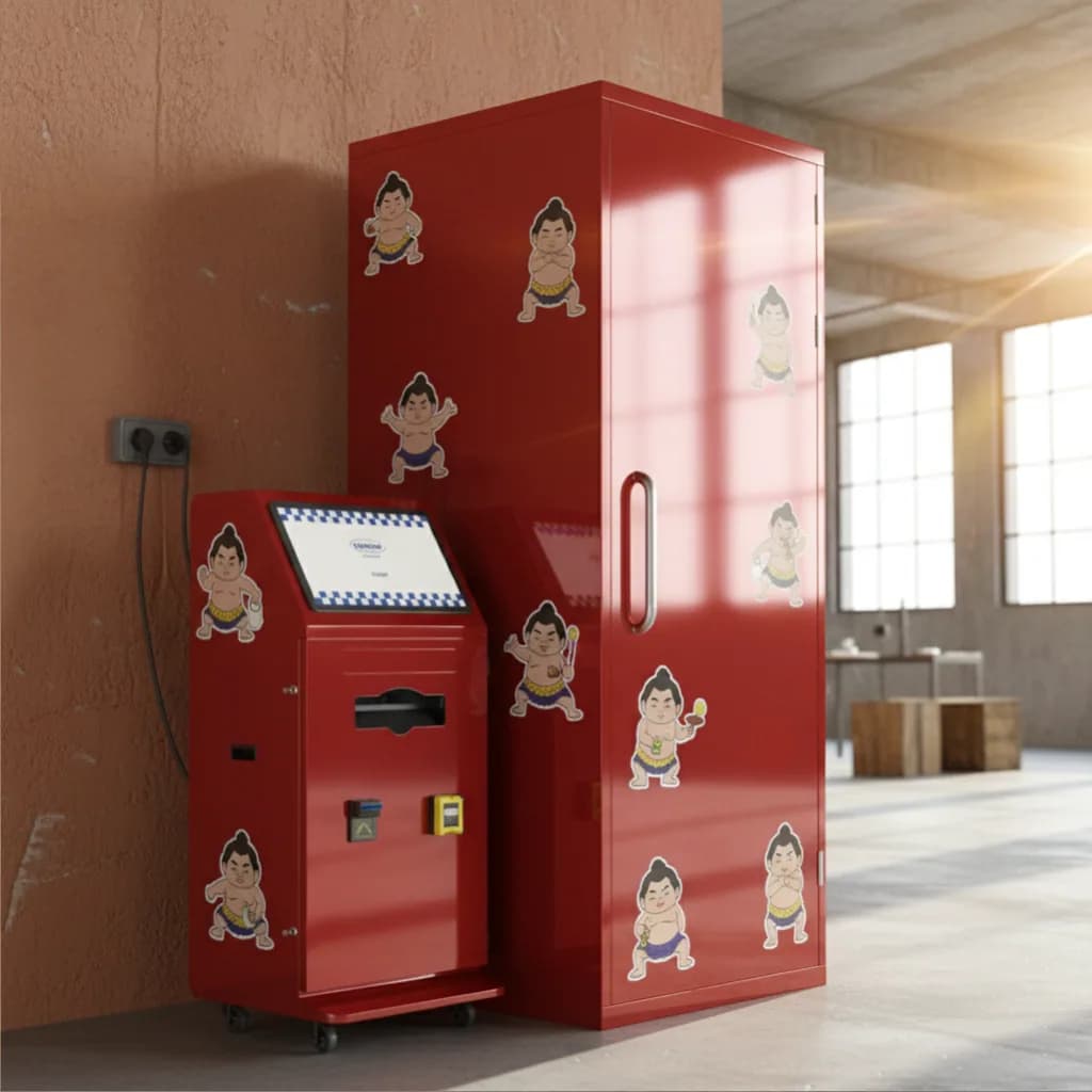 High Angle photo booth in an exhibition center