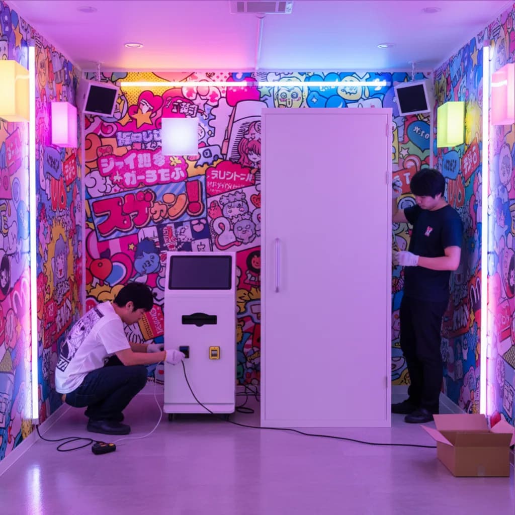 Setting up High Angle photo booth