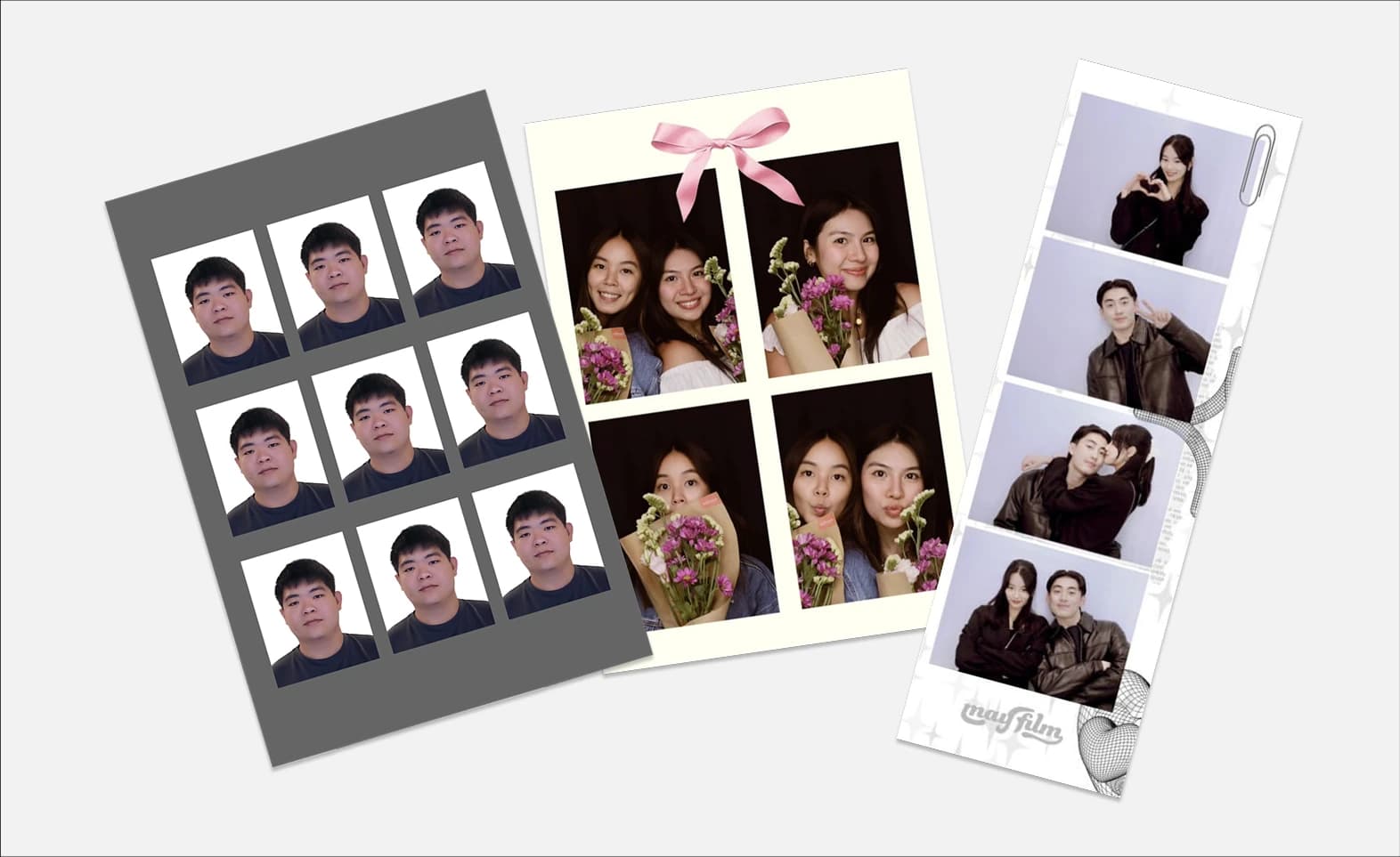 Different types of photo booth photo frames