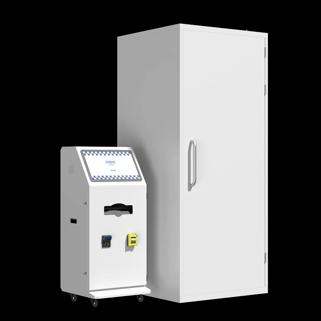 High Angle photo booth with control panel