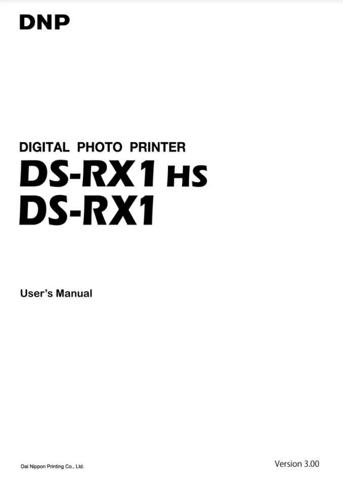 DNP RX1HS 사용 설명서