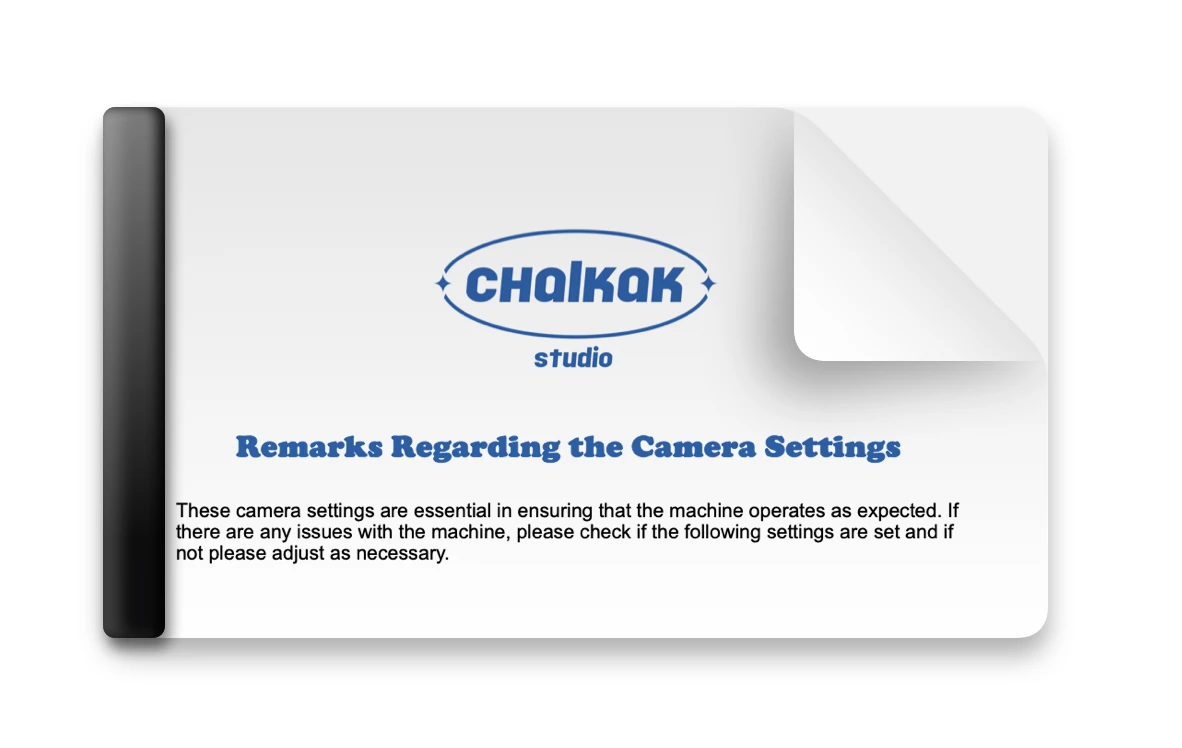 Chalkak Studio 카메라 설정 가이드