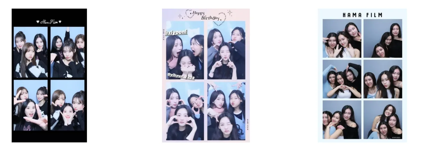 단체 사진 부스 포즈