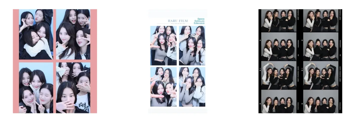 단체 사진 부스 포즈