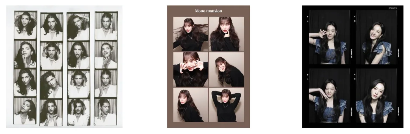 빈티지 포토부스 포즈