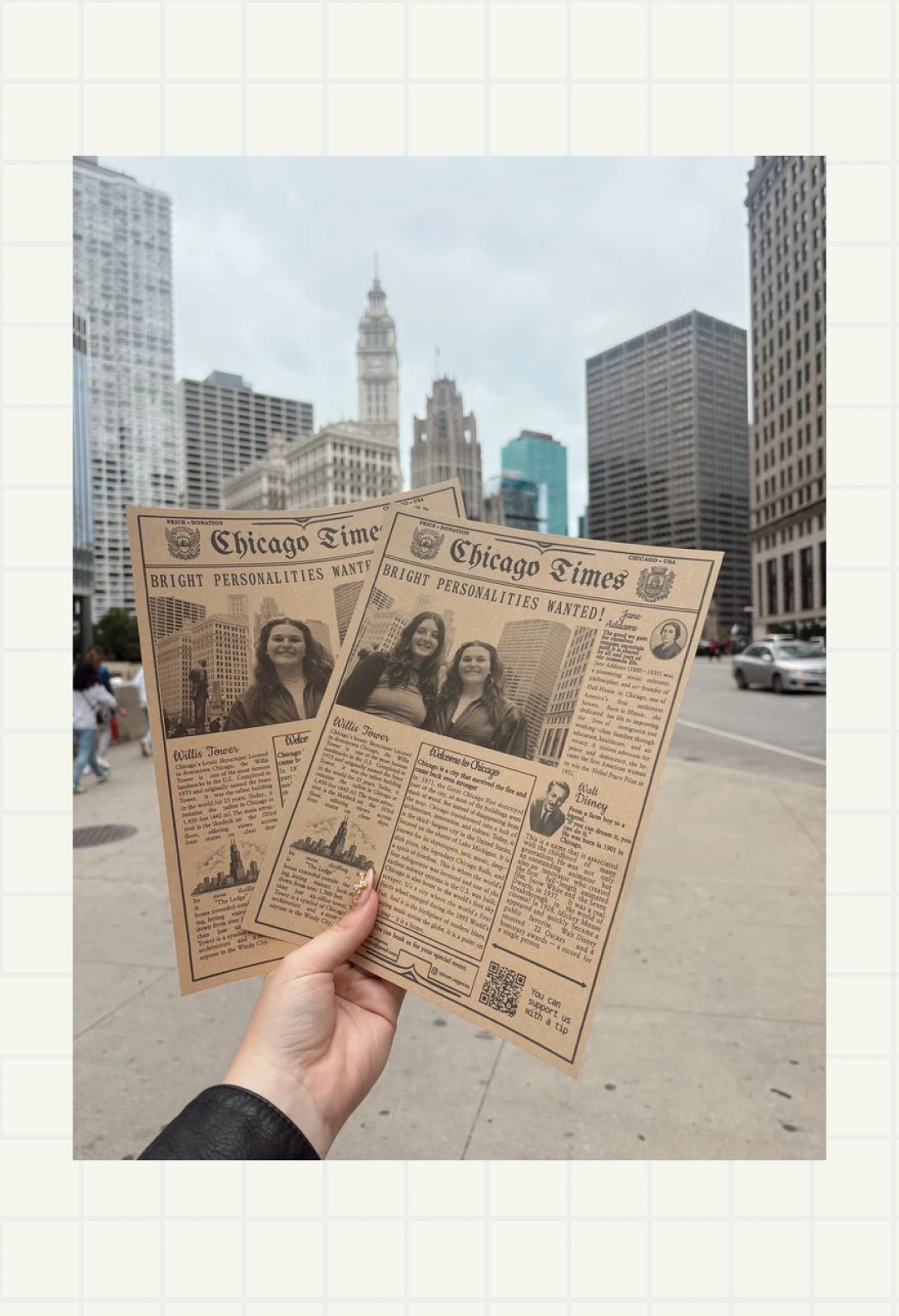Newspaper-style photo prints, a premium print format